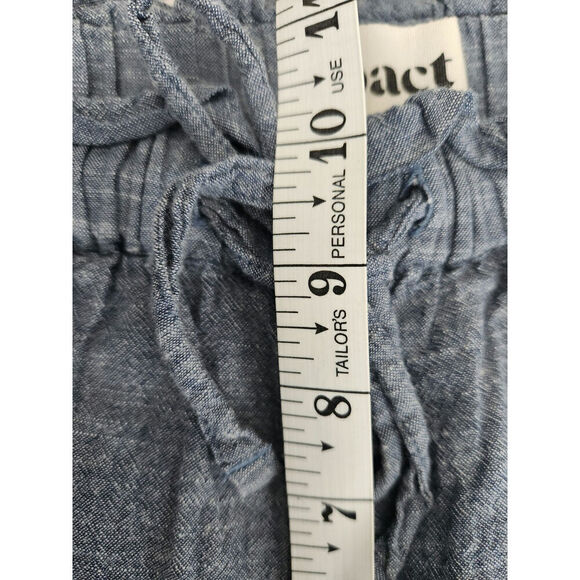 Pact Organic Cotton Womens Crop pants sz XS stretch waist pockets granola girl - Picture 10 of 11